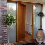Solid oak front door and frame 